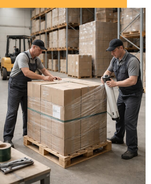 Упаковка и паллетирование грузов от 3759 руб: защита и крепление