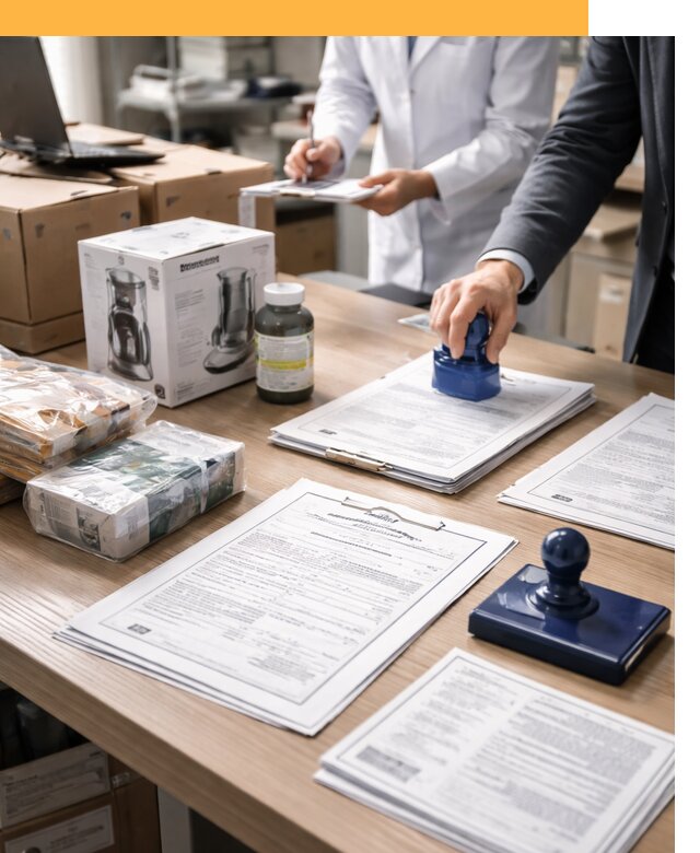 Сертификация импортных товаров от 12889 с таможенным сопровождением